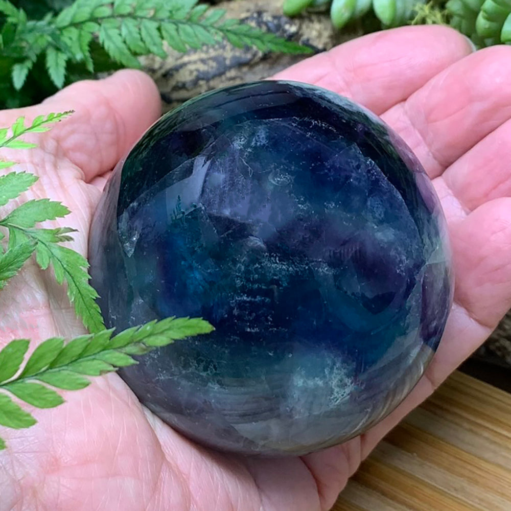 Medium Sphere: Multicolor Fluorite