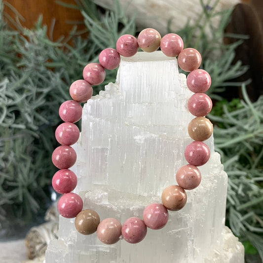 Mala Bracelet: Pink Rhodonite