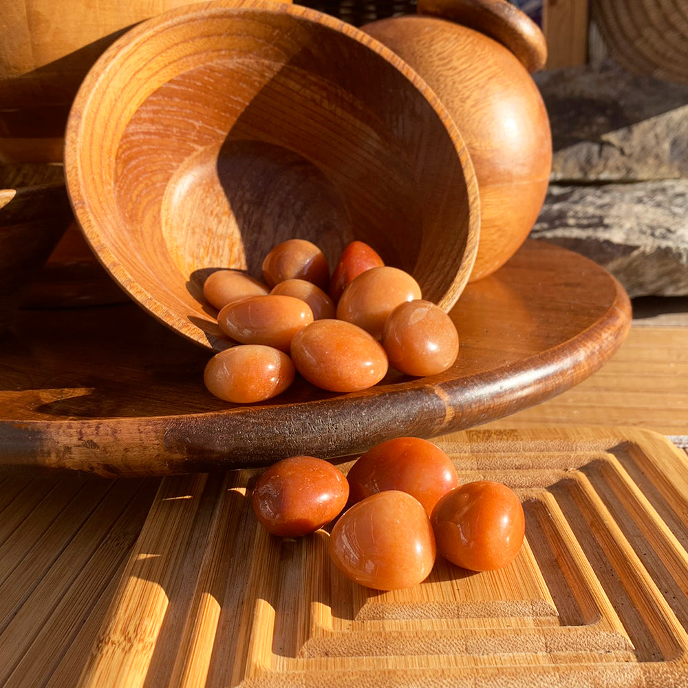 Tumbled Stone: Red Aventurine (250 Gram Lot - 0.55lb)