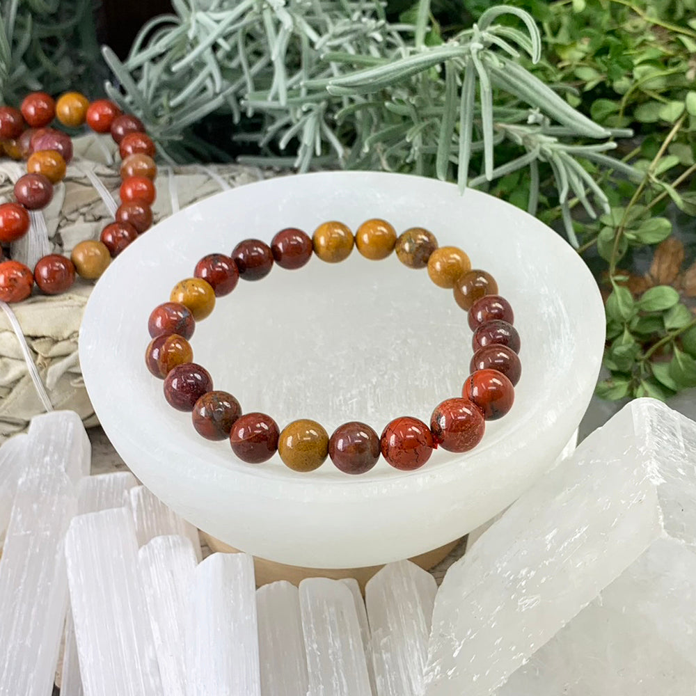 Mala Bracelet: Mookaite Jasper