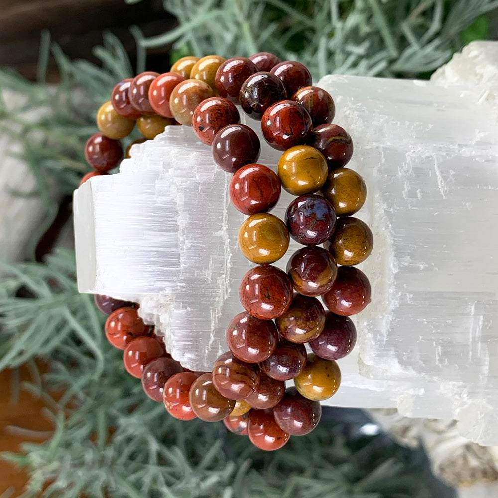 Mala Bracelet: Mookaite Jasper