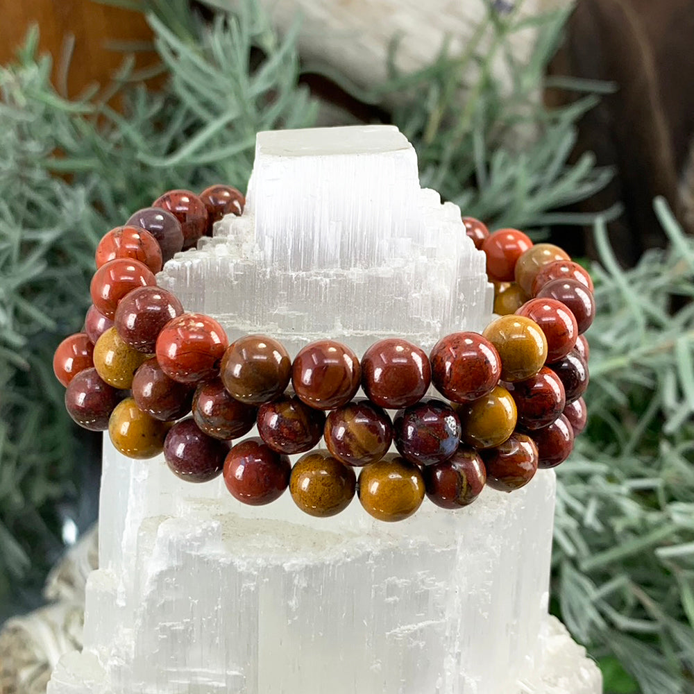 Mala Bracelet: Mookaite Jasper