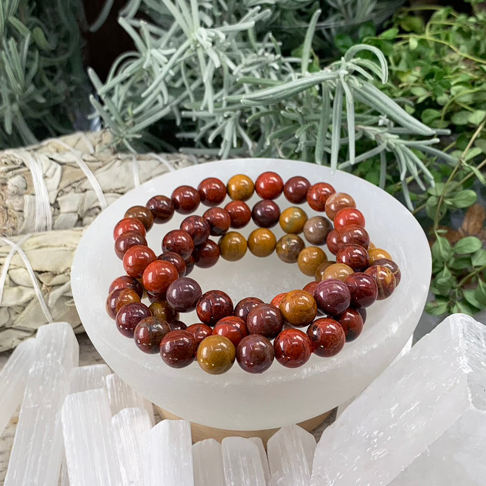 Mala Bracelet: Mookaite Jasper