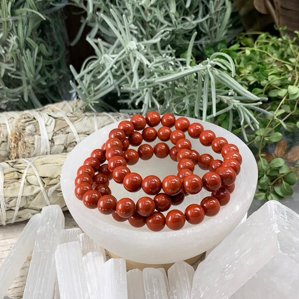 Mala Bracelet: Red Jasper