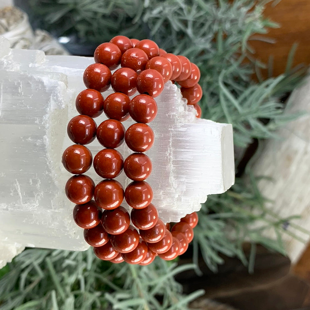 Mala Bracelet: Red Jasper
