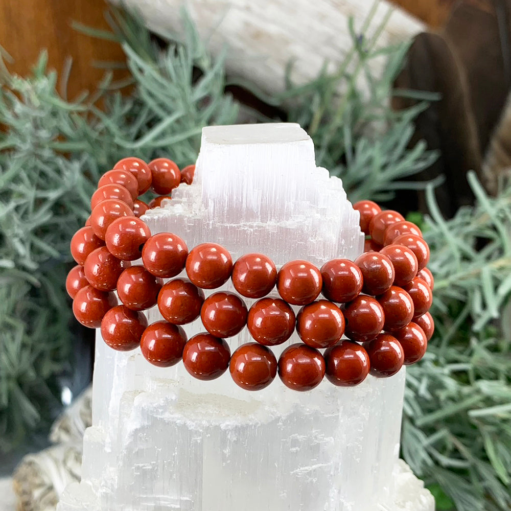 Mala Bracelet: Red Jasper