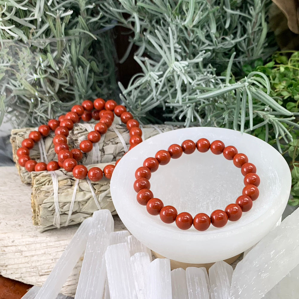Mala Bracelet: Red Jasper