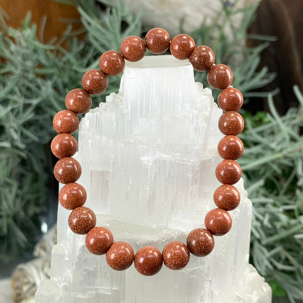 Mala Bracelet: Red Sandstone