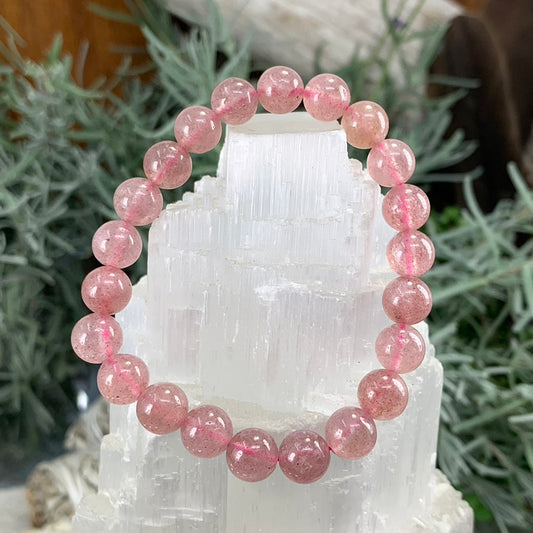 Mala Bracelet: Strawberry Quartz