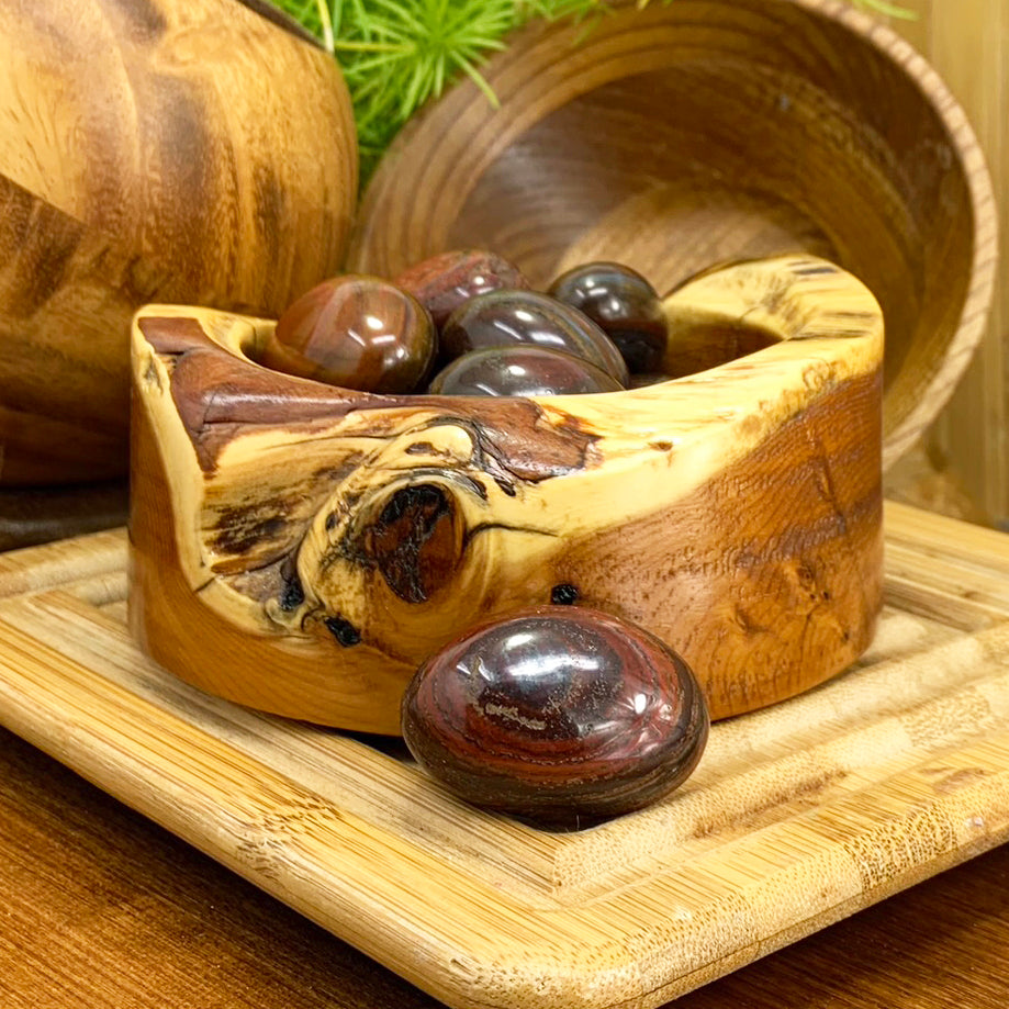 Tumbled Stone: Red Tigers Eye (250 Gram Lot - 0.55lb)