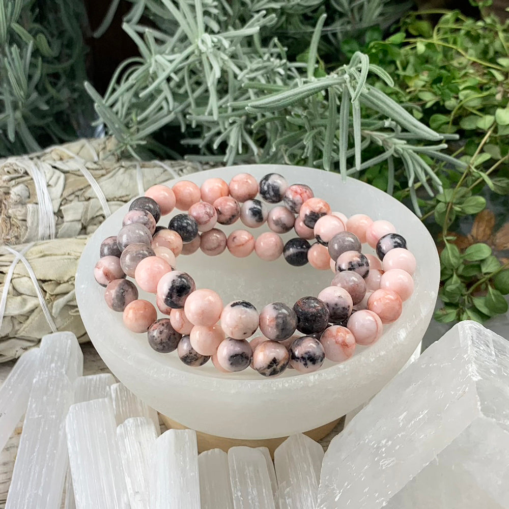 Mala Bracelet: Red Zebra Jasper