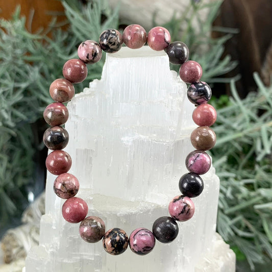 Mala Bracelet: Rhodonite