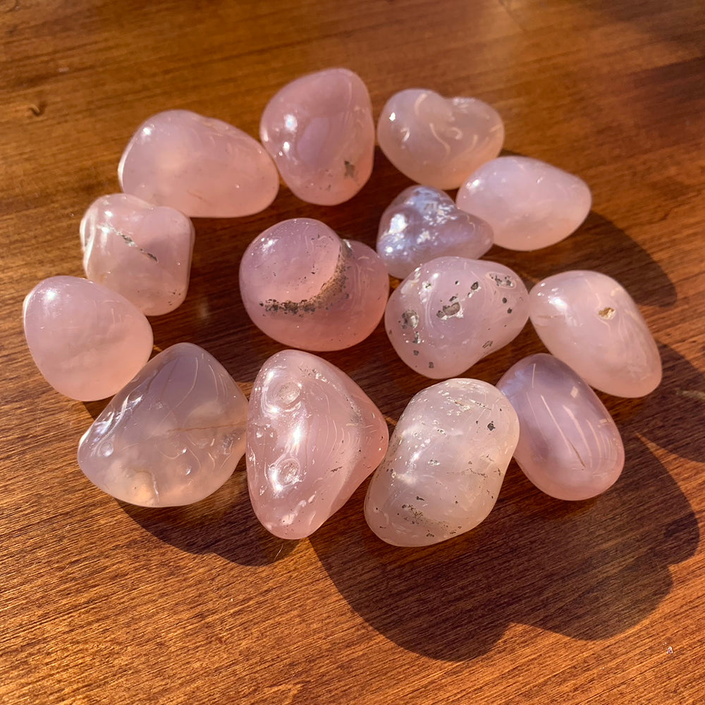 Tumbled Stone: Rose Chalcedony (250 Gram Lot - 0.55lb)