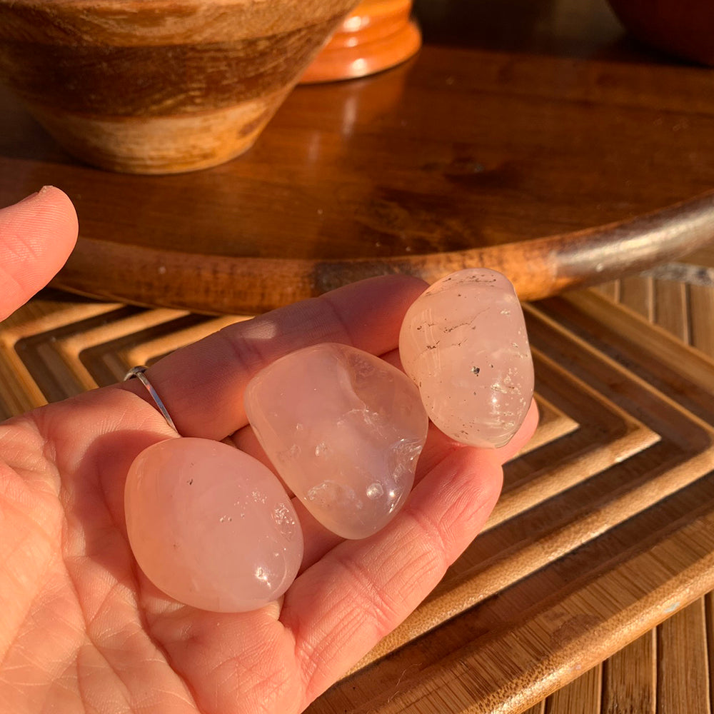 Tumbled Stone: Rose Chalcedony (250 Gram Lot - 0.55lb)