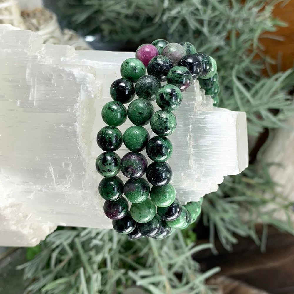 Mala Bracelet: Ruby Zoisite
