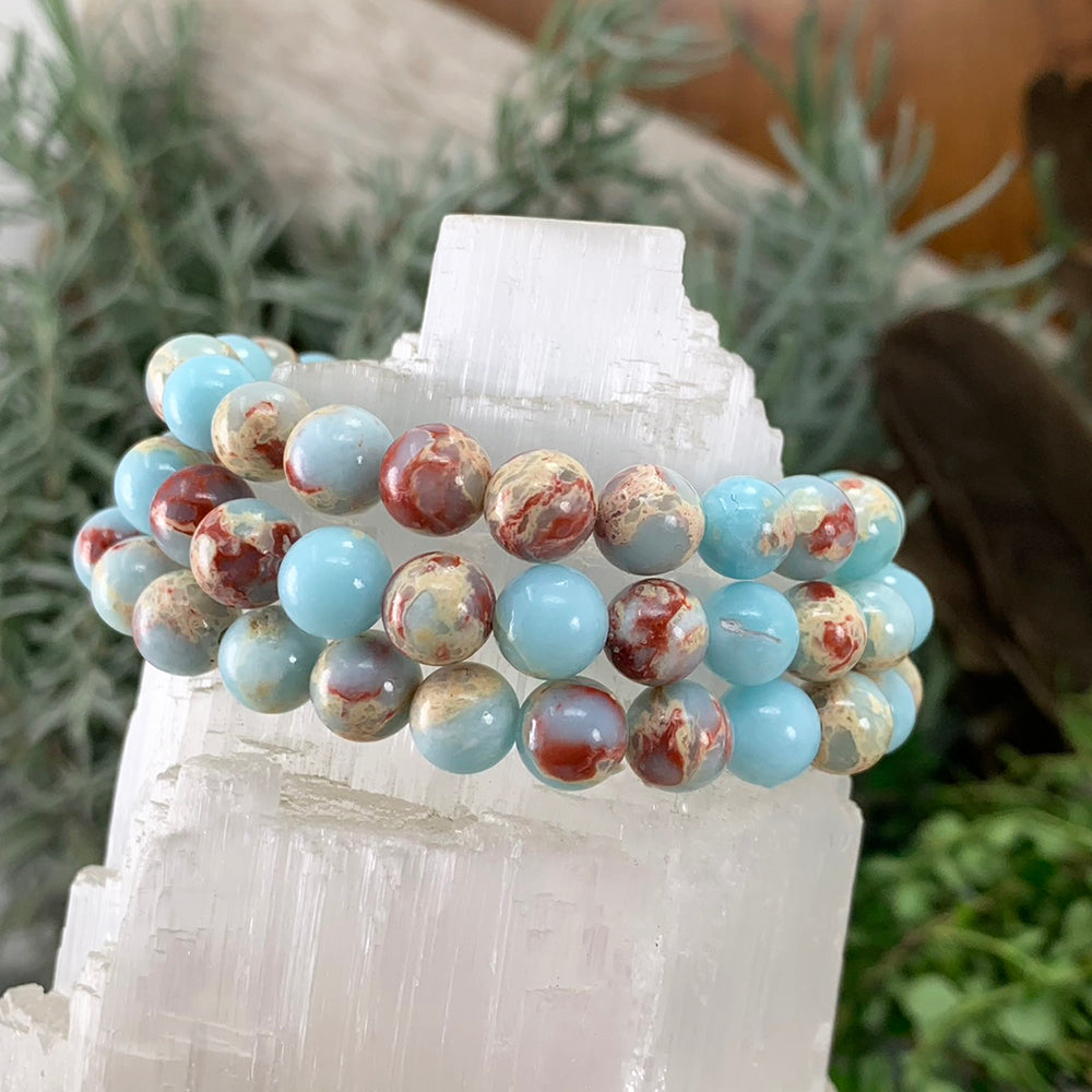 Mala Bracelet: Azure Variscite