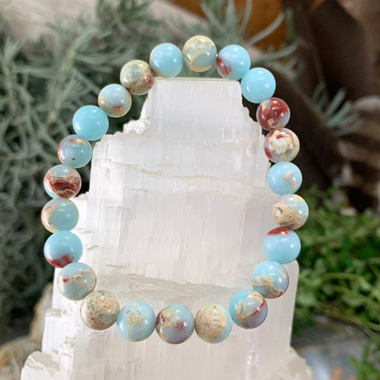 Mala Bracelet: Azure Variscite