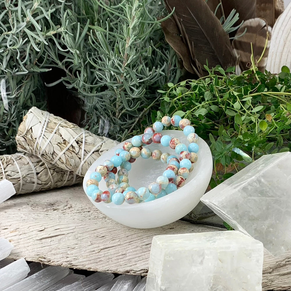 Mala Bracelet: Azure Variscite