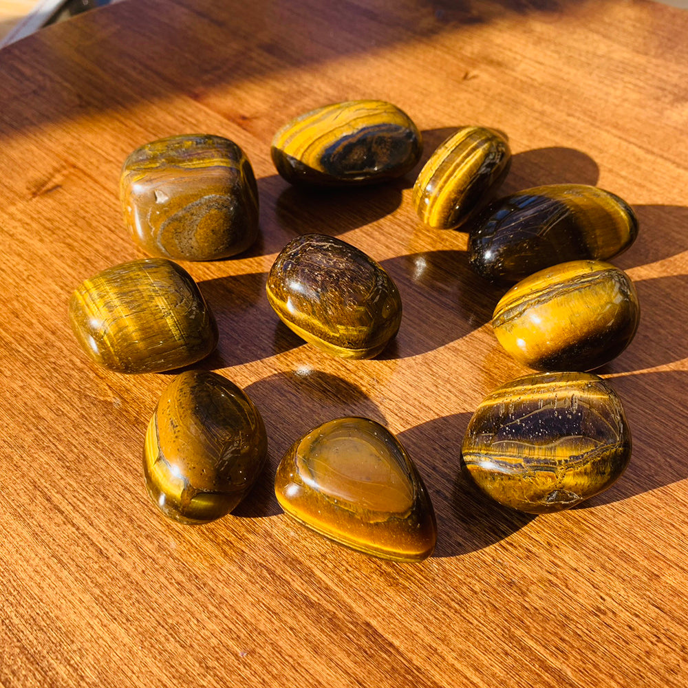 Tumbled Stone: Tiger's Eye (250 Gram Lot - 0.55lb)