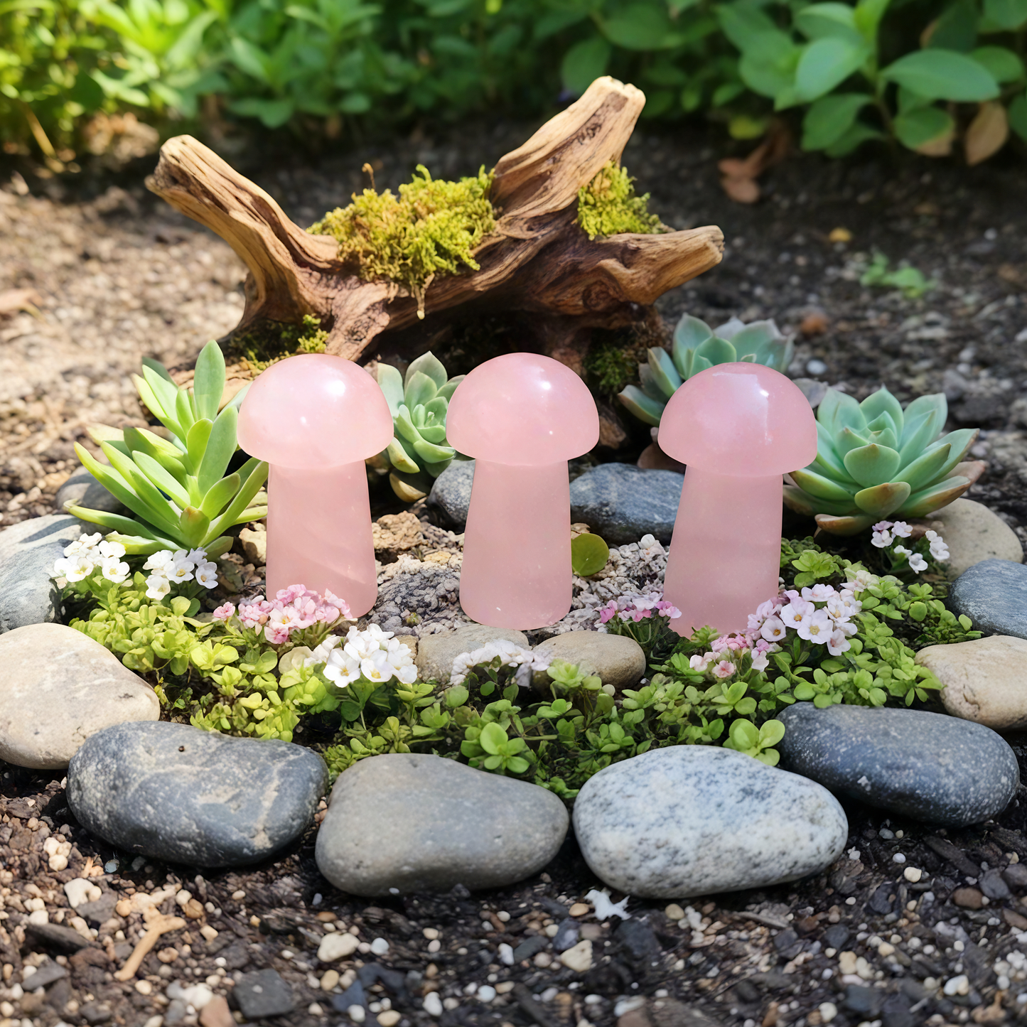Mushroom: Rose Quartz