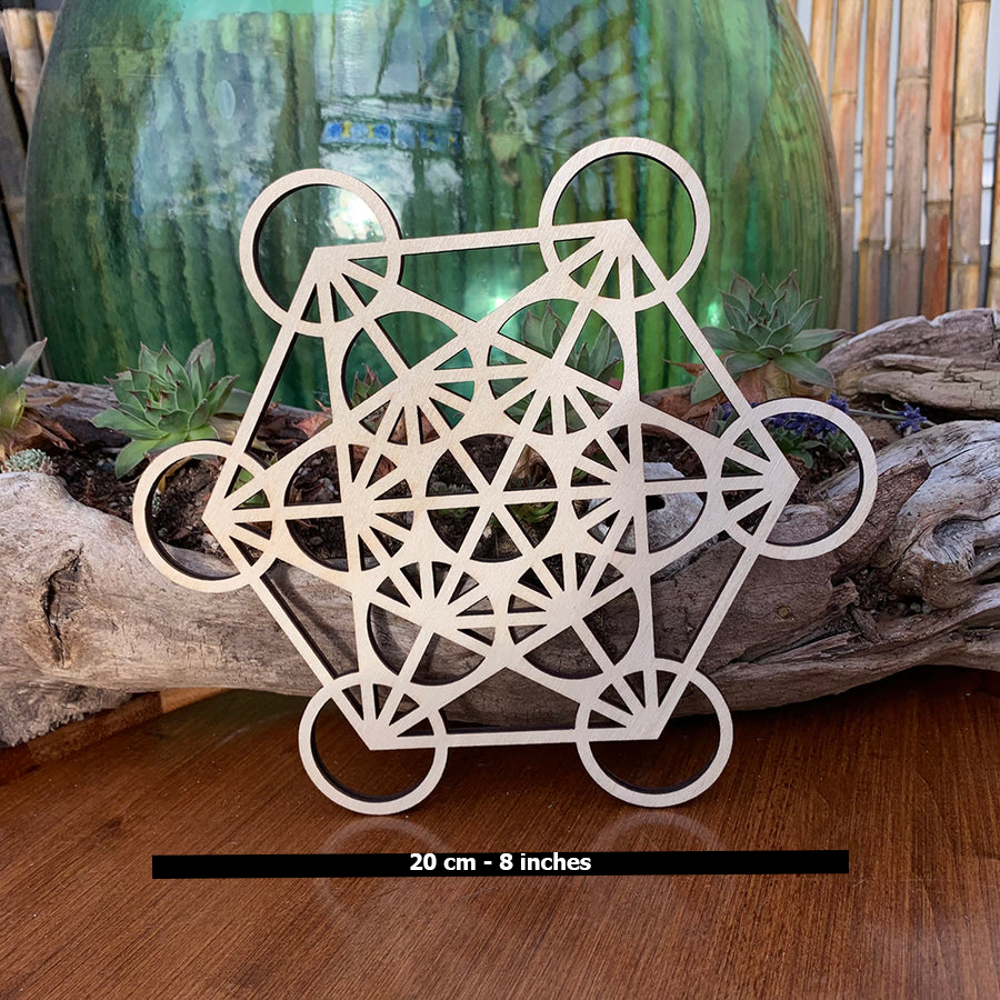 Sacred Geometry Wooden Stand: Metatron's Cube