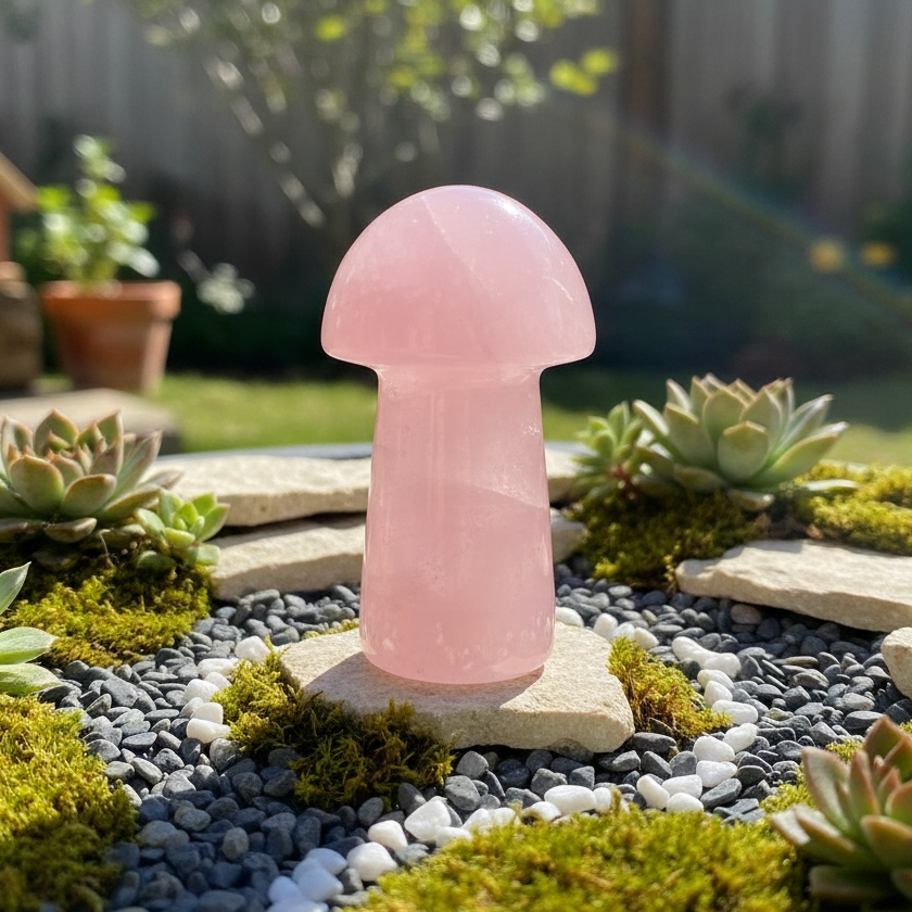 Mushroom: Rose Quartz