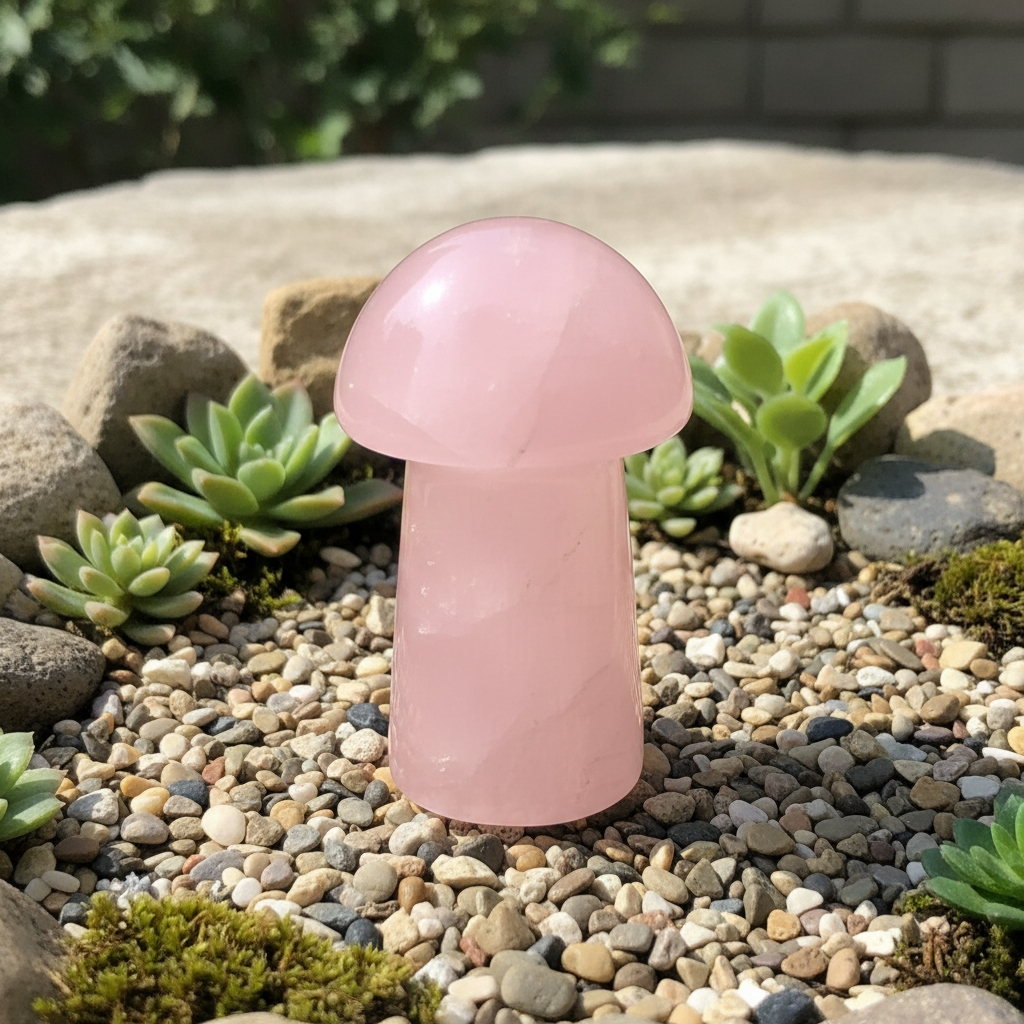 Mushroom: Rose Quartz