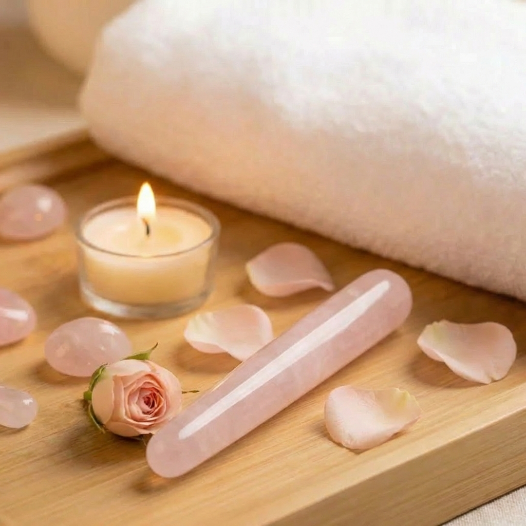 Massage Wand: Rose Quartz