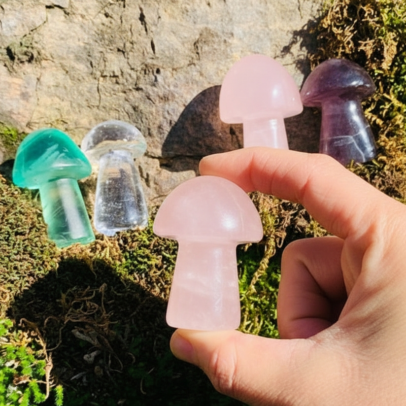 Mushroom: Rose Quartz
