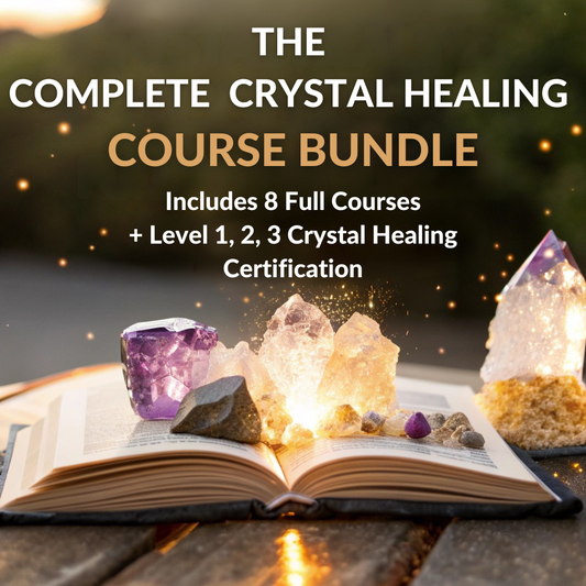 The Complete Crystal Healing Course Bundle. Includes 8 Courses + Level 1,2,3 Certification