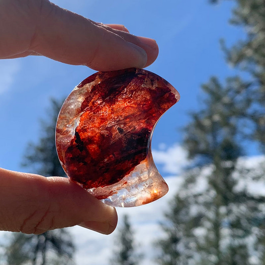 Crescent Moon: Fire Quartz