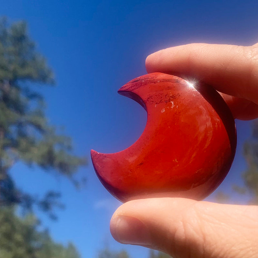 Crescent Moon: Red Jasper