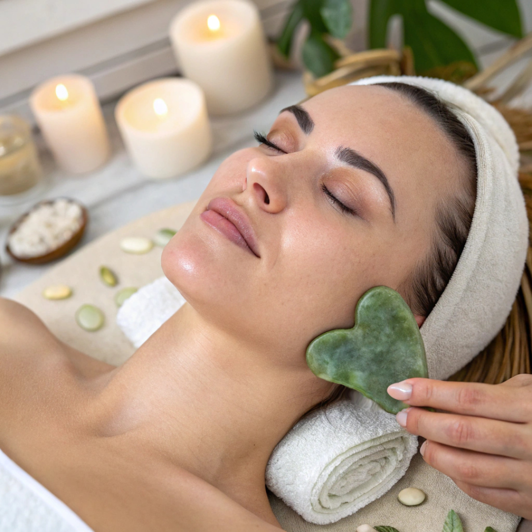 Self-Care: Nephrite Jade Gua Sha Facial Massage Tool