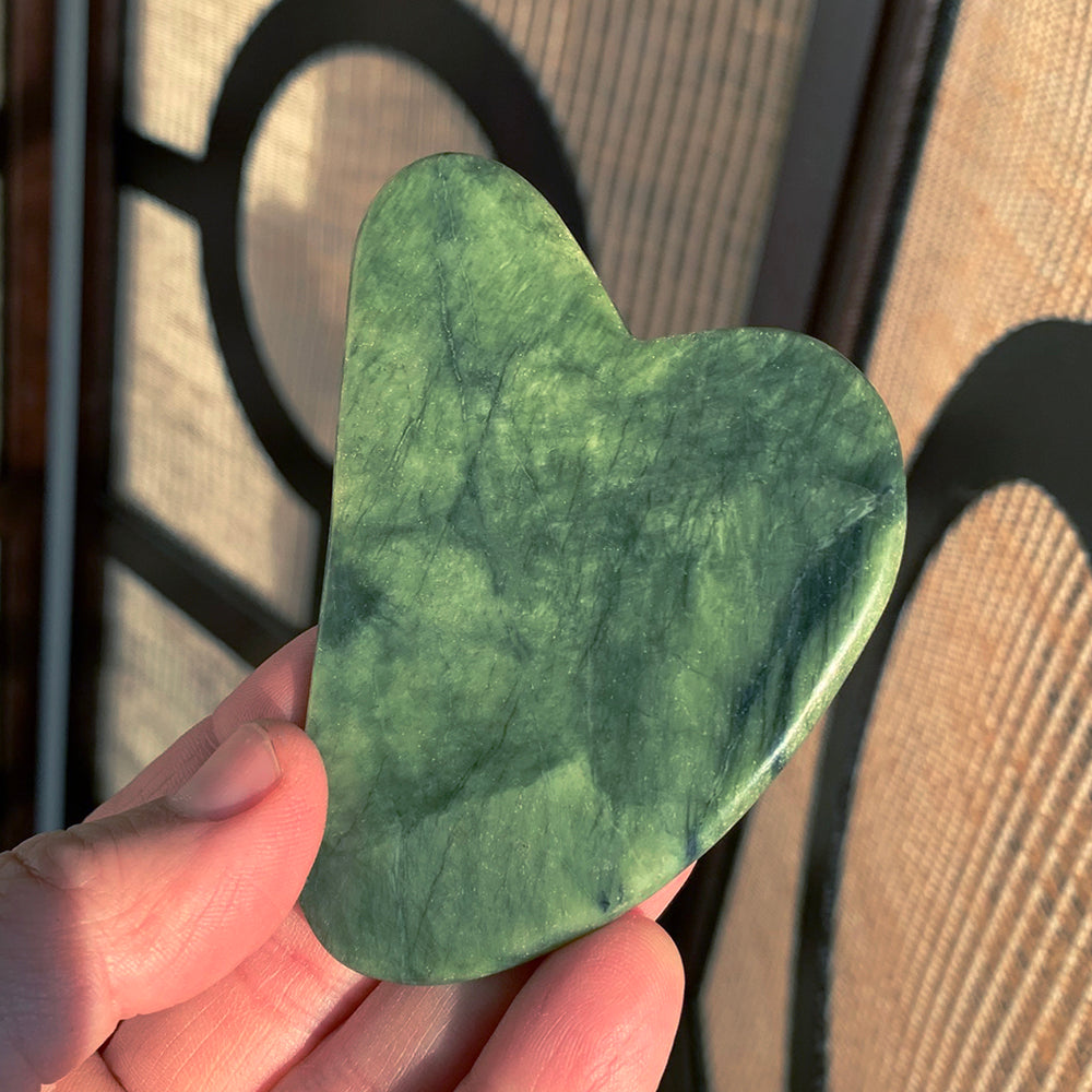 Self-Care: Nephrite Jade Gua Sha Facial Massage Tool