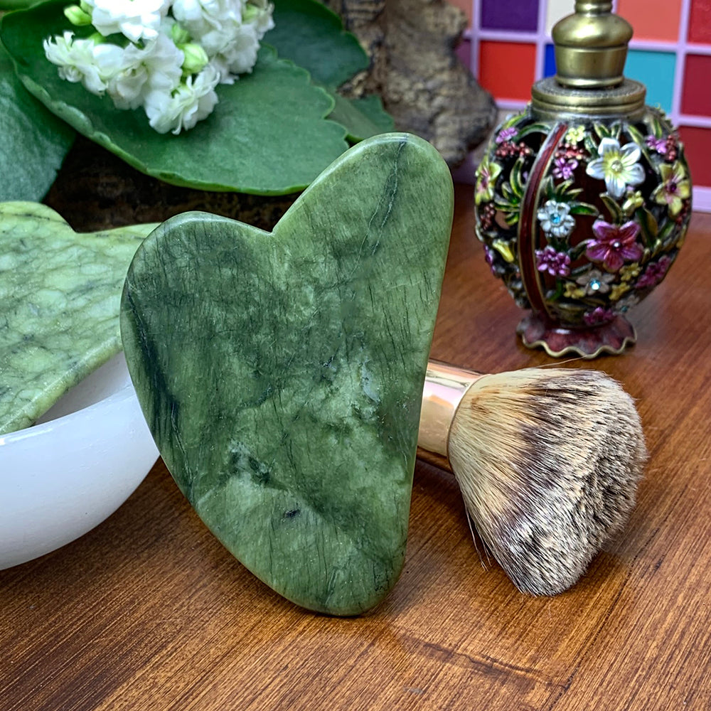 Self-Care: Nephrite Jade Gua Sha Facial Massage Tool