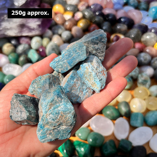 Rough Blue Apatite  (250 Gram Lot - 0.55lb)