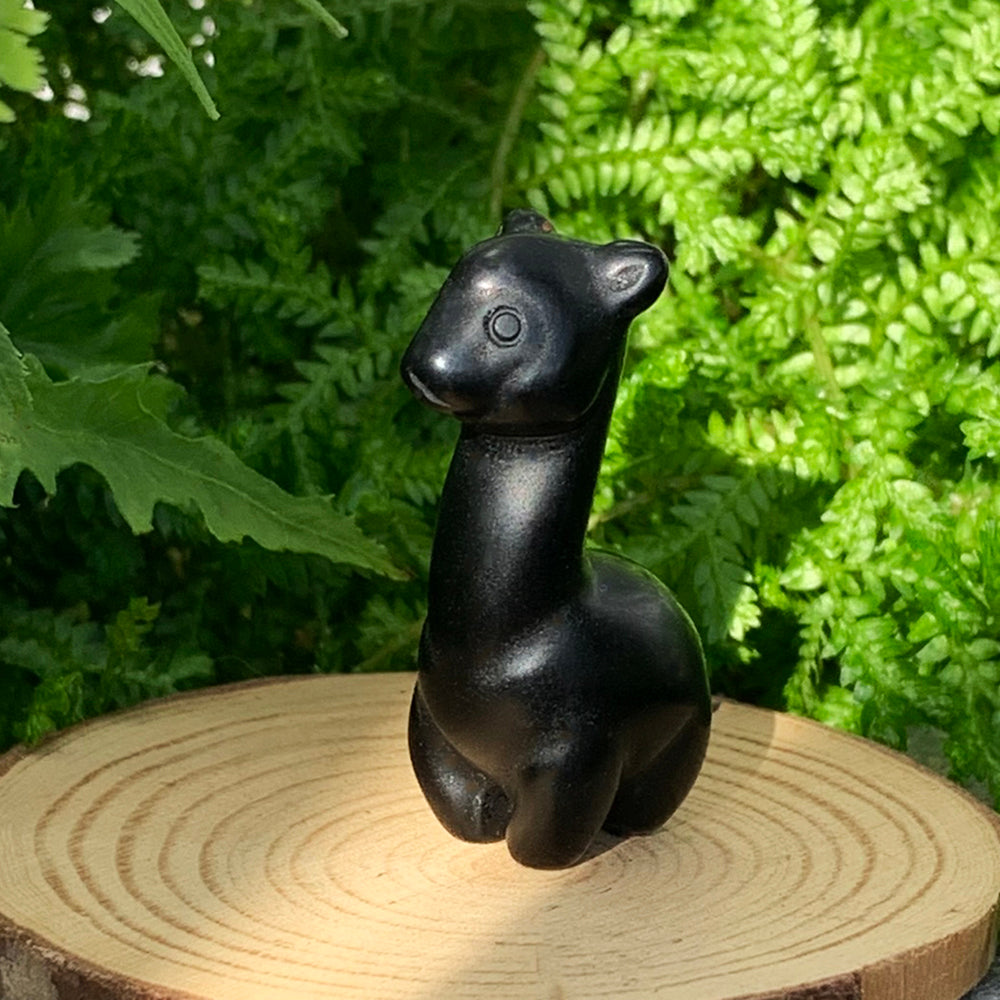 Crystal Animal Spirit Totems: Black Protection Agate Llama