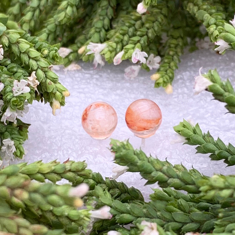 Earrings: Fire Quartz Studs