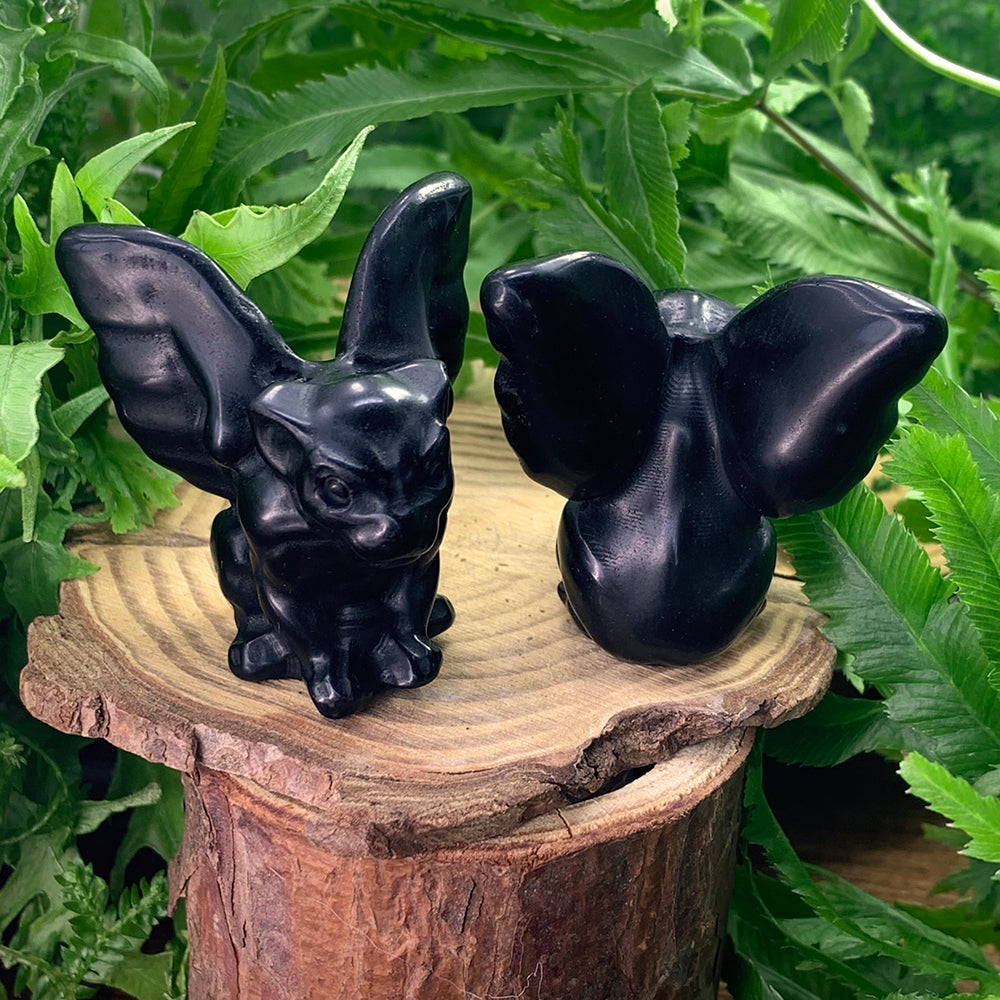 Crystal Animal Spirit Totems: Black Protection Agate Gargoyle