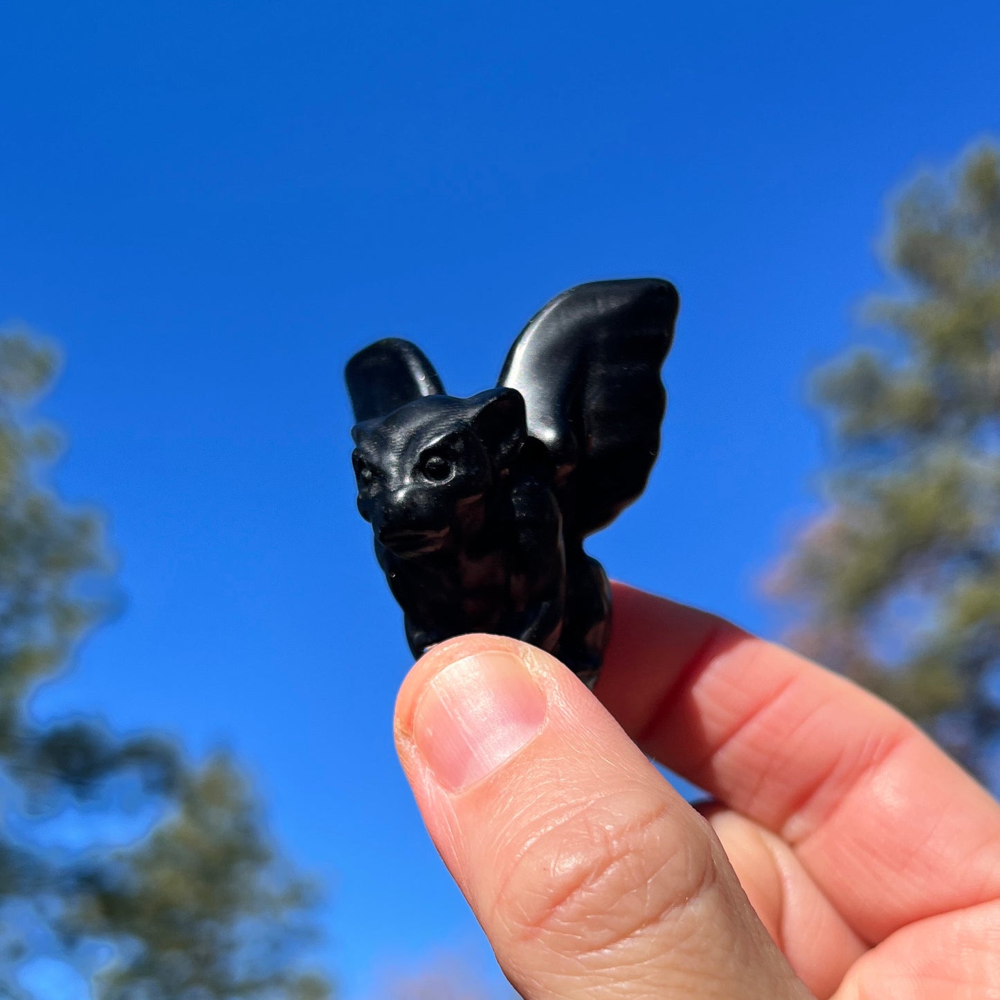 Crystal Animal Spirit Totems: Black Protection Agate Gargoyle