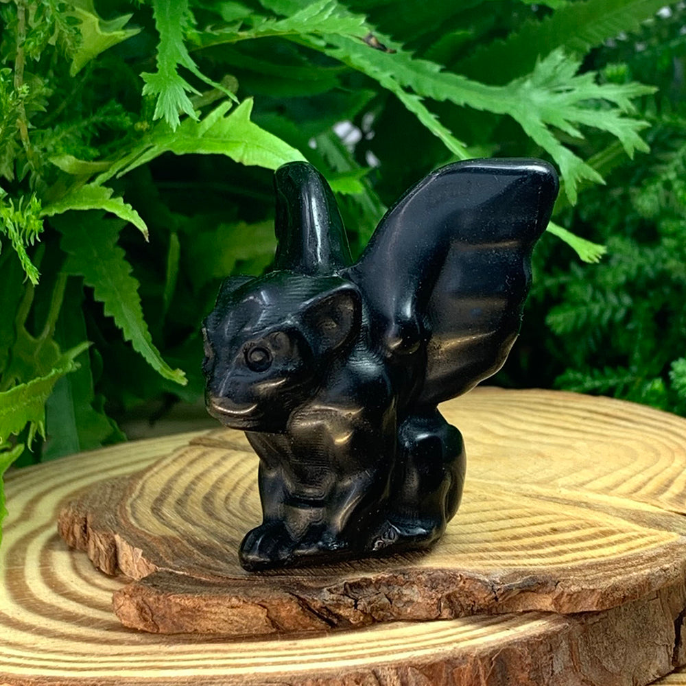 Crystal Animal Spirit Totems: Black Protection Agate Gargoyle