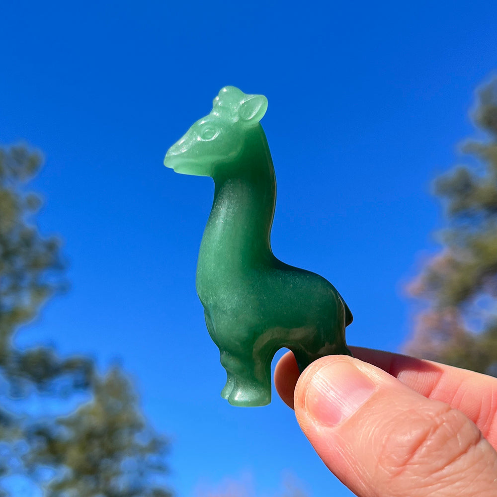 Crystal Animal Spirit Totems: Green Quartz Giraffe