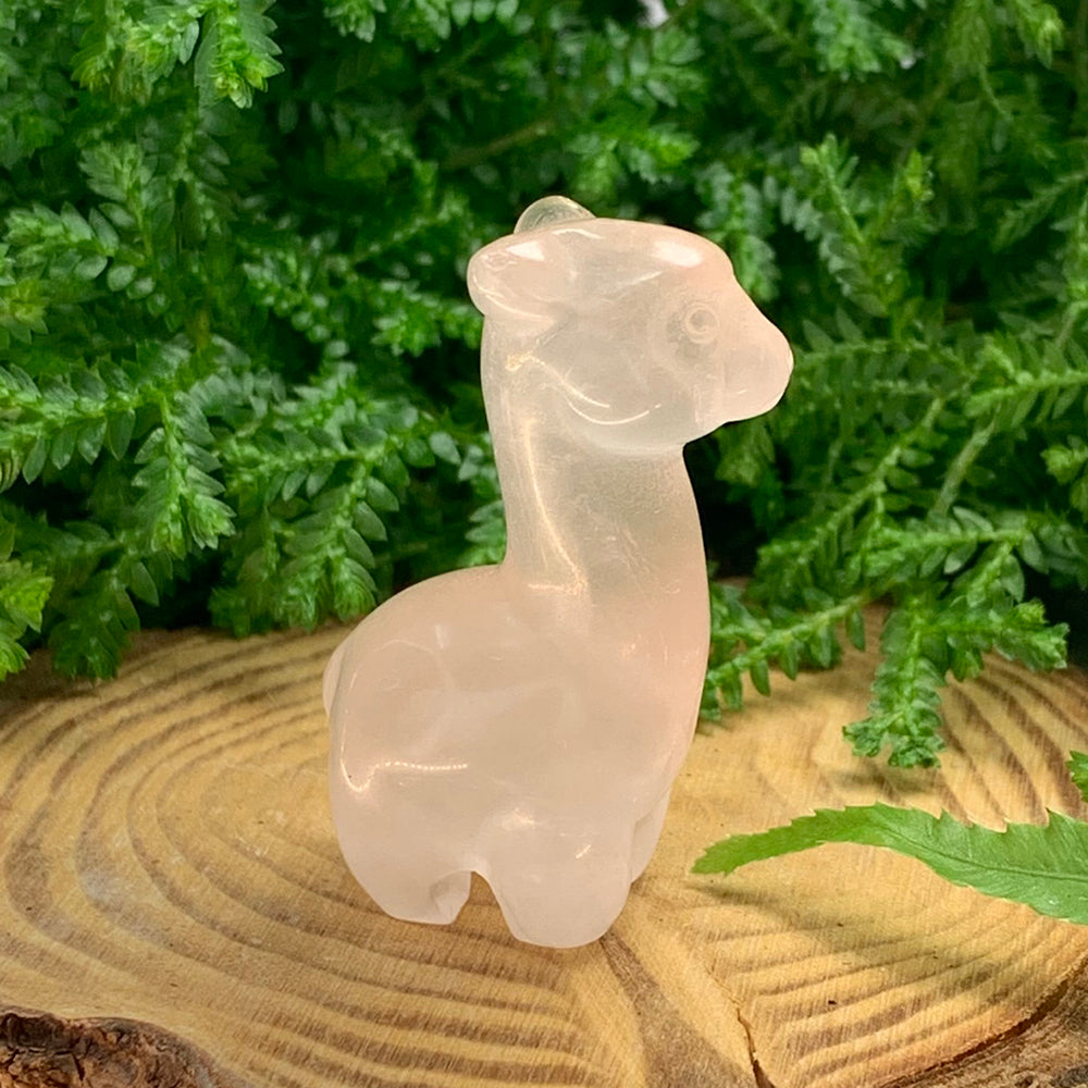 Crystal Animal Spirit Totems: Rose Quartz Llama