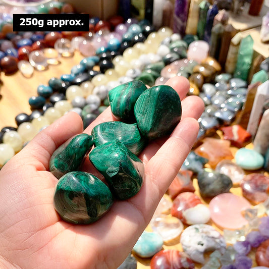 Tumbled Stone: Malachite (250 Gram Lot - 0.55lb)