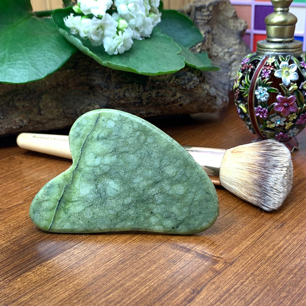 Self-Care: Nephrite Jade Gua Sha Facial Massage Tool