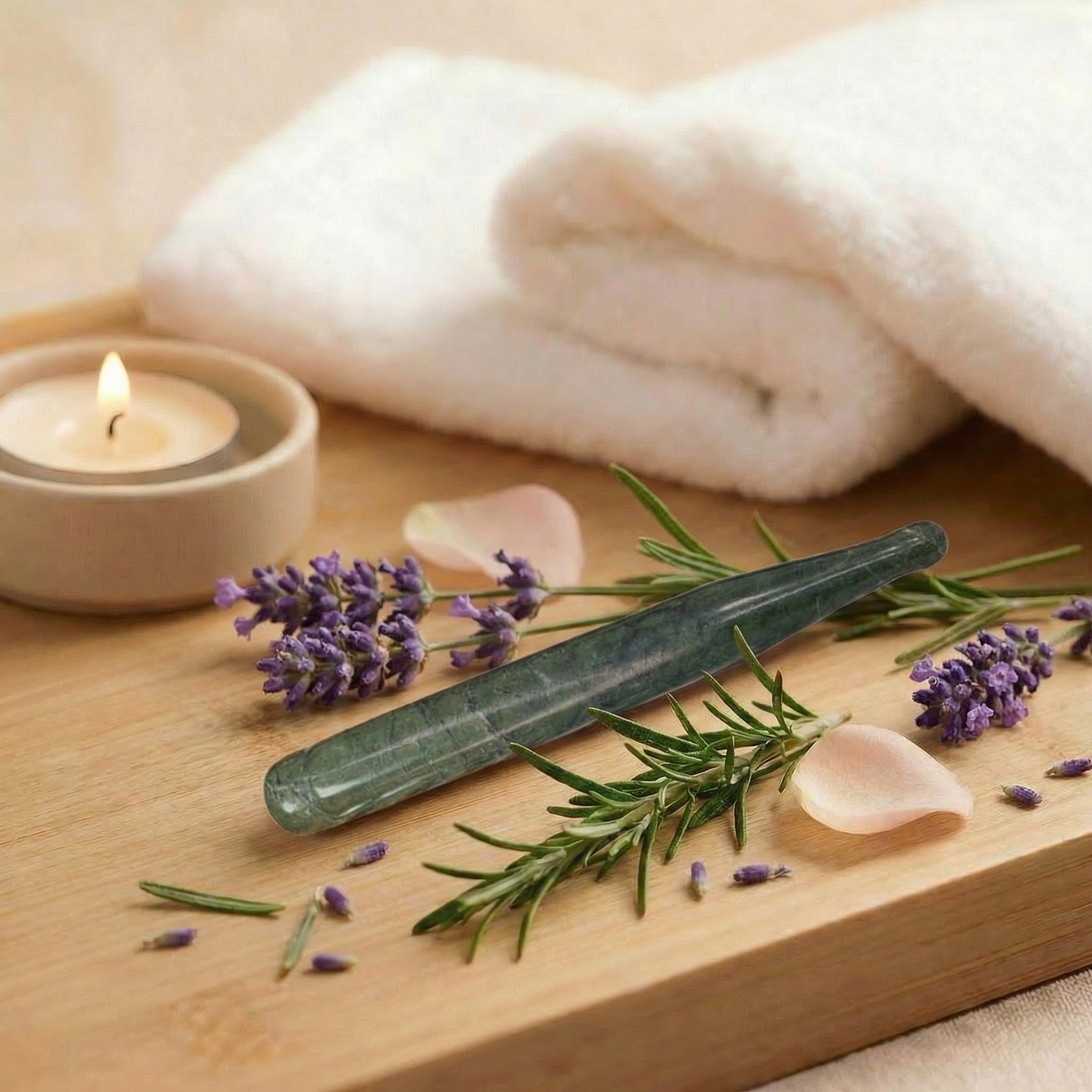 Acupressure Wand: Nephrite Jade