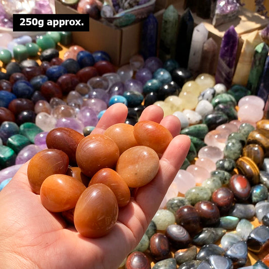 Tumbled Stone: Red Aventurine (250 Gram Lot - 0.55lb)