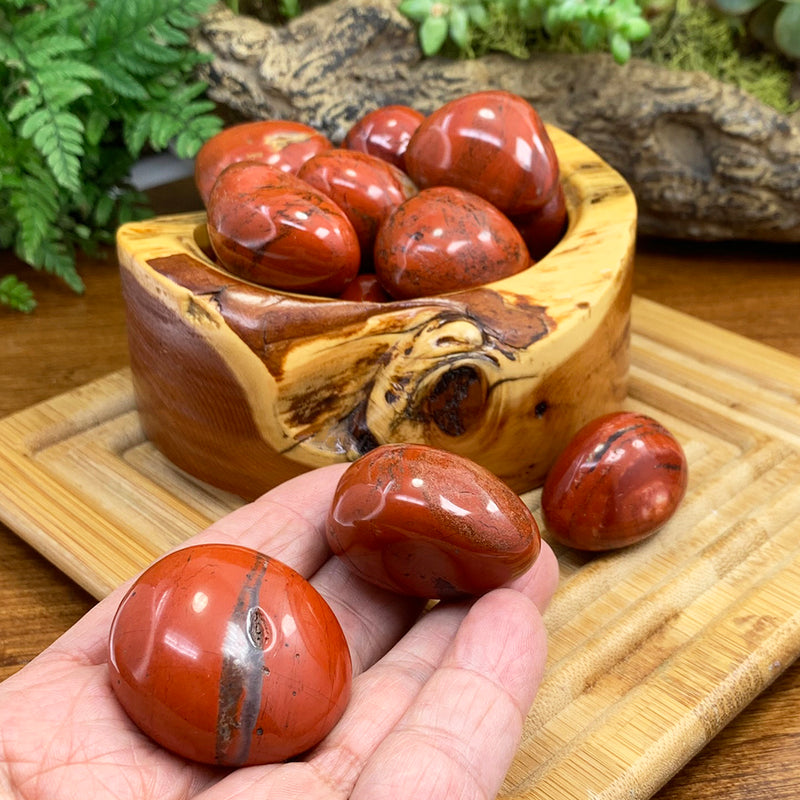 Tumbled Stone: Red Jasper  (250 Gram Lot - 0.55lb)