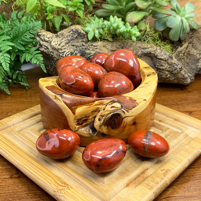 Tumbled Stone: Red Jasper  (250 Gram Lot - 0.55lb)