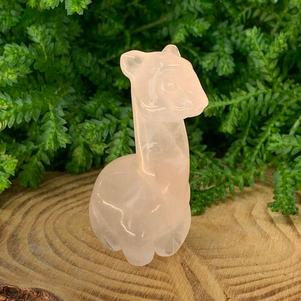 Crystal Animal Spirit Totems: Rose Quartz Llama